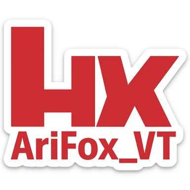 the H&K logo, except the letters say "AriFox_VT" sticker