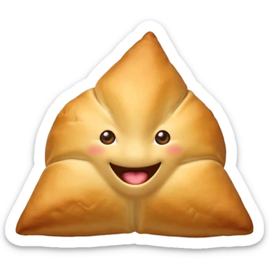 samosa with a bite taken sticker