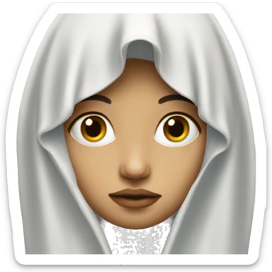 The Virgin Mary realistic face sticker