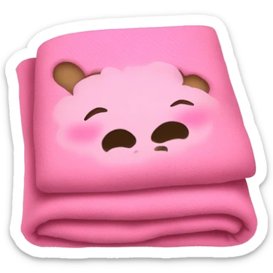 Pink blanket cute sticker