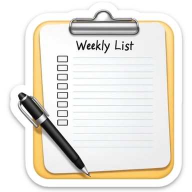 weekly to-do list sticker