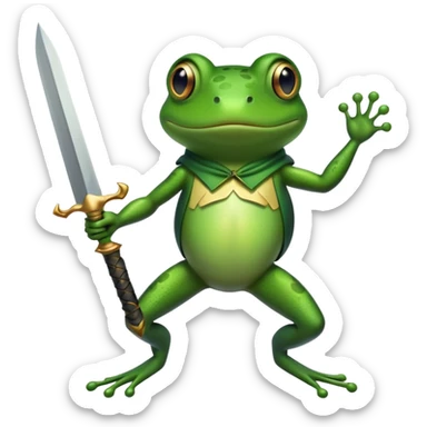 Frog and a dagger sticker
