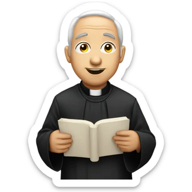 Priest gossiping  sticker