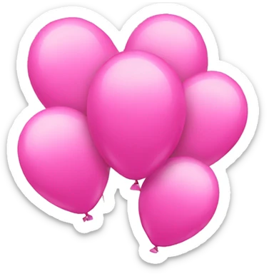 Pink balloons sticker