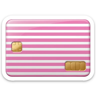 pink credit card that says stoney clover lane sticker