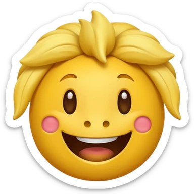 Crea un emogi feliz con cuernos sticker