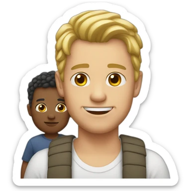 white-mon-dad-son sticker