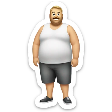 Fat gay man drink seltzers  sticker