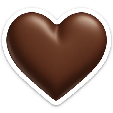 Chocolate brown heart sticker