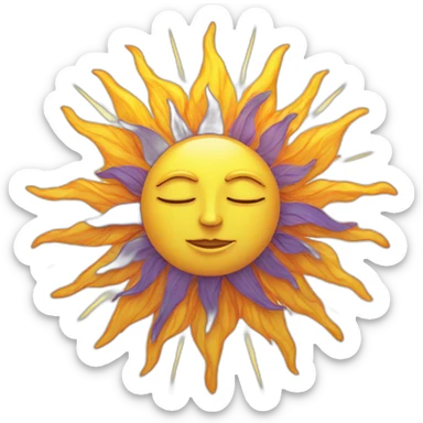 Sun tarot sticker
