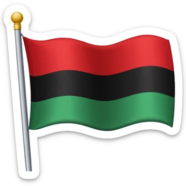 plain Flag with Red, Black and Green horizontal stripes flag   sticker