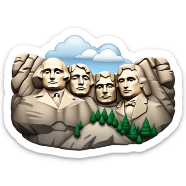 Cinematic Realistic Mount Rushmore Emoji sticker