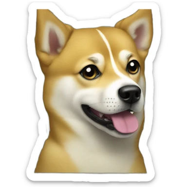doge on a dollar bil sticker