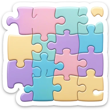 pastel puzzle sticker