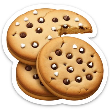 a pair of cookies without Chocolate sticker