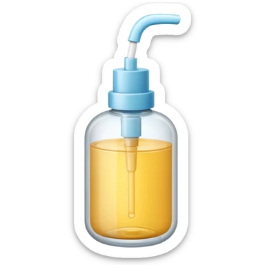 three cosmetic products side by side (a pump bottle, a small round jar with a lid, and a squeeze tube) sticker