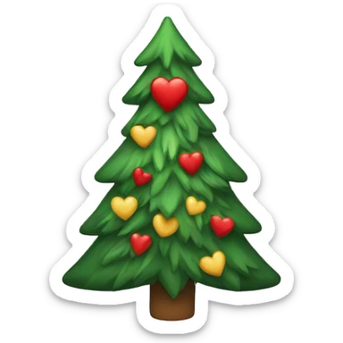 Christmas tree in love  sticker