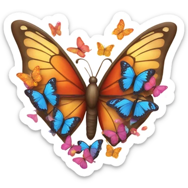 Heart with butterflies  sticker