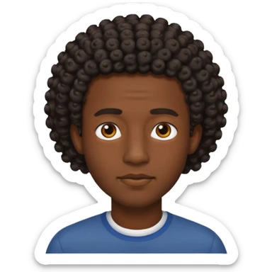 a black guy with shortscurls sticker