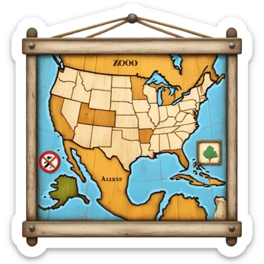 zoo entry board sticker