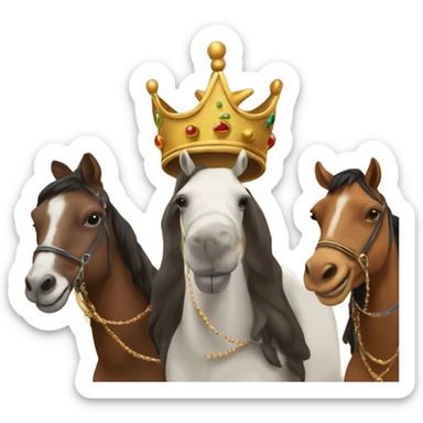 Los tres Reyes Magos montados en sus camellos sticker