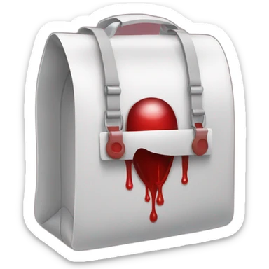 blood in medical bag sticker