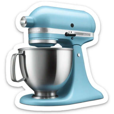 Realistic light blue kitchenaid mixer isolated.  sticker