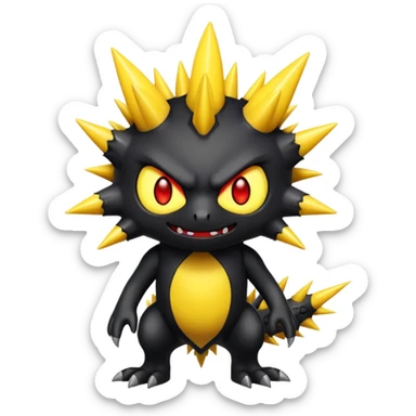 Cute badass cool cartoonic anime-Fantasy-Fakémon-creature (full body) sticker