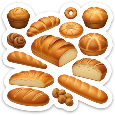 assorted bread and bakery items sticker