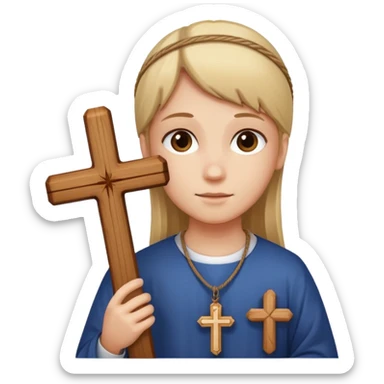 Cross catholic sticker