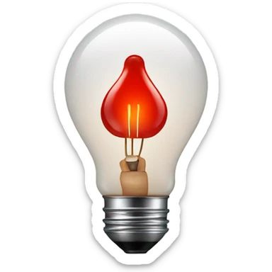 A red bulb nervous sticker