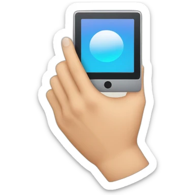 mano apunta a la pantalla sticker