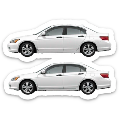 2006 honda accord white side view sticker