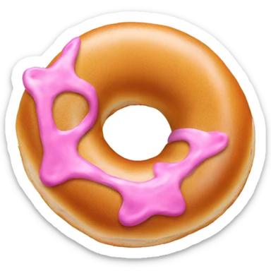 pink bagel sticker