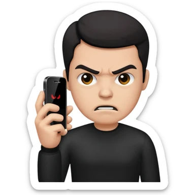 angry hung up phone sticker