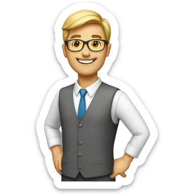 happy teacher sticker