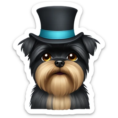 An affenpinscher with a hat on sticker
