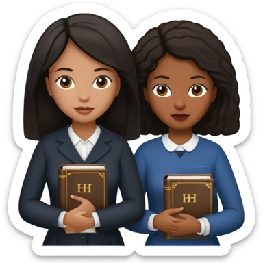 Two black women, 1 white woman, all with dark hair, carrying a Bible! sticker