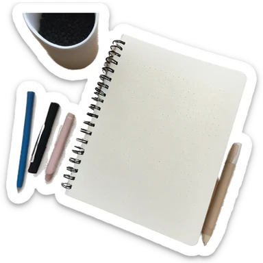 Bullet Journal Spiral Notebook, Sand Dotted Pages sticker