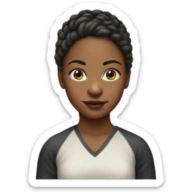 realistic portrait of a girl sticker