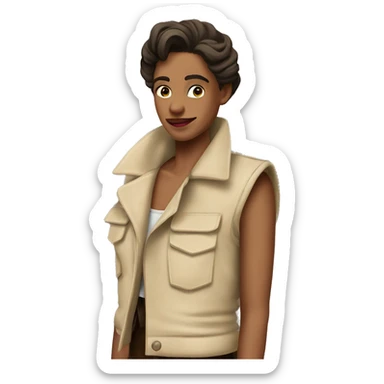 Three Musketeers sleeveless beige jacket sticker