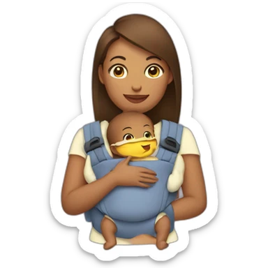 Mom baby carrier sticker
