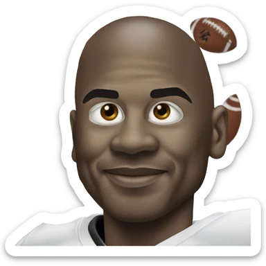 Michael Jordan playing nfl sticker
