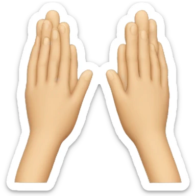 An emoji where both the legs are joined like how both hands are joined in the praying emoji sticker