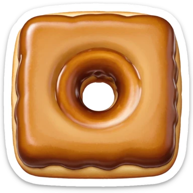 maple bar rectangular donut without a hole sticker