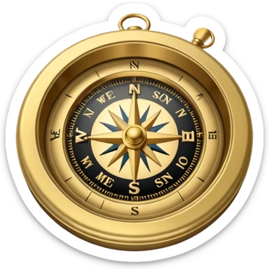 compass with mission sticker