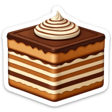 Square tiramisu sticker
