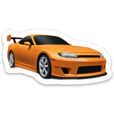 casual indoor work setup drifting car sticker