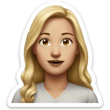 realistic portrait of woman sticker