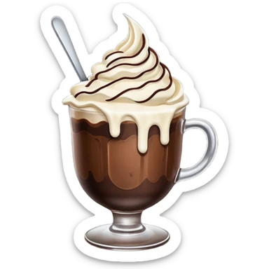 Ice Cacao with whipping cream  sticker